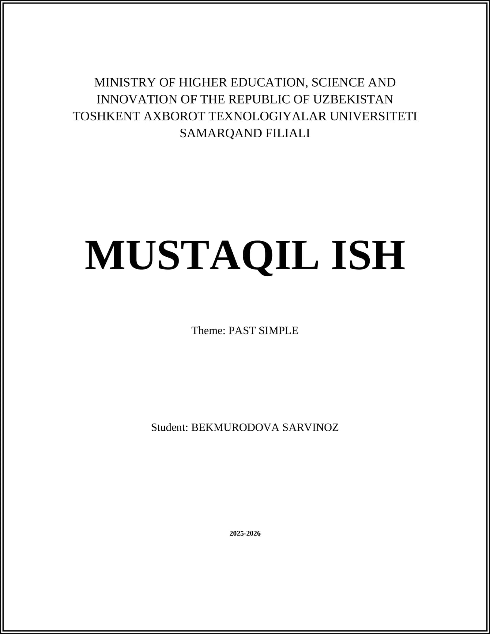 Theme: PAST SIMPLE 1