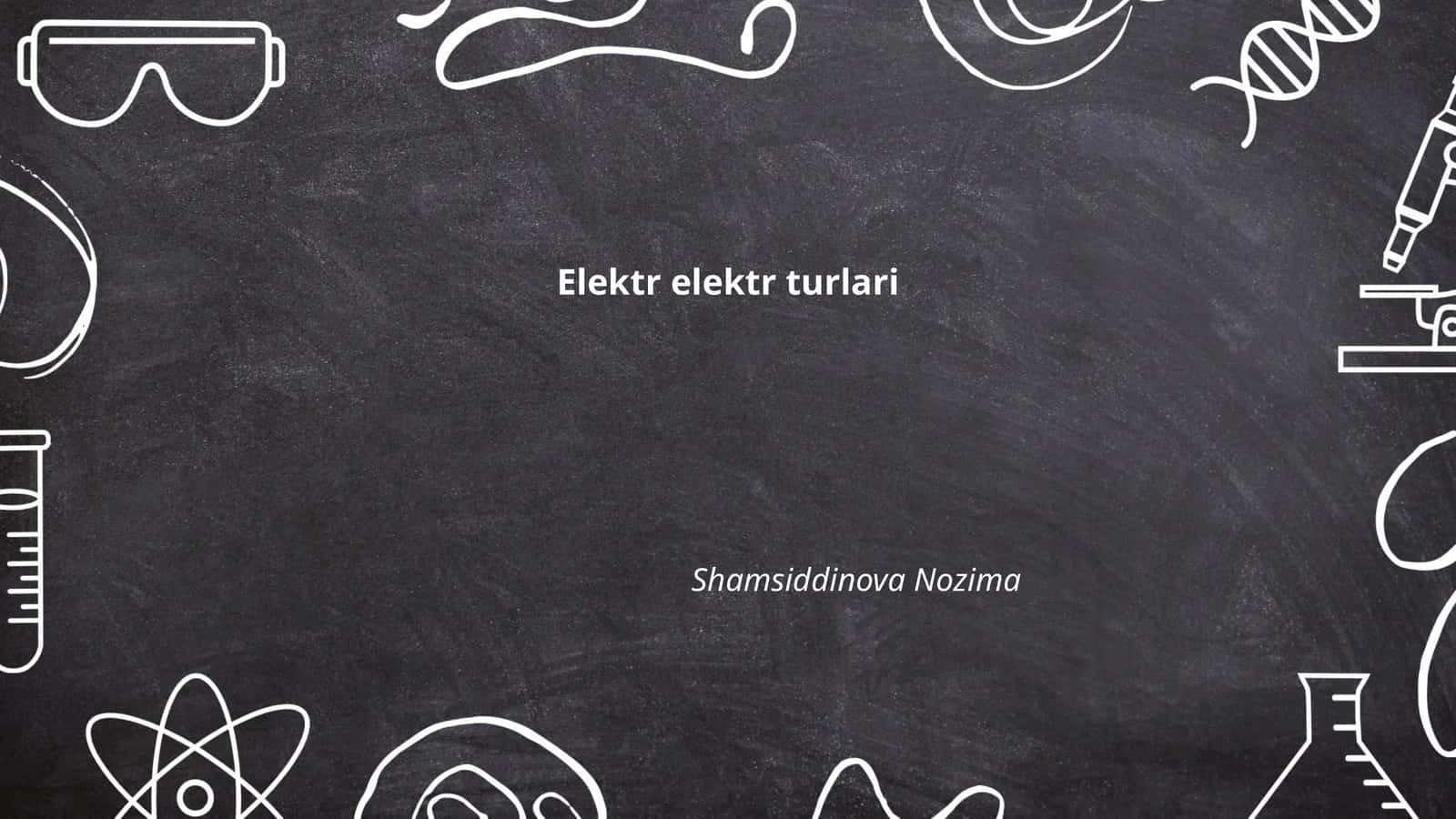 Elektr elektr turlari 1