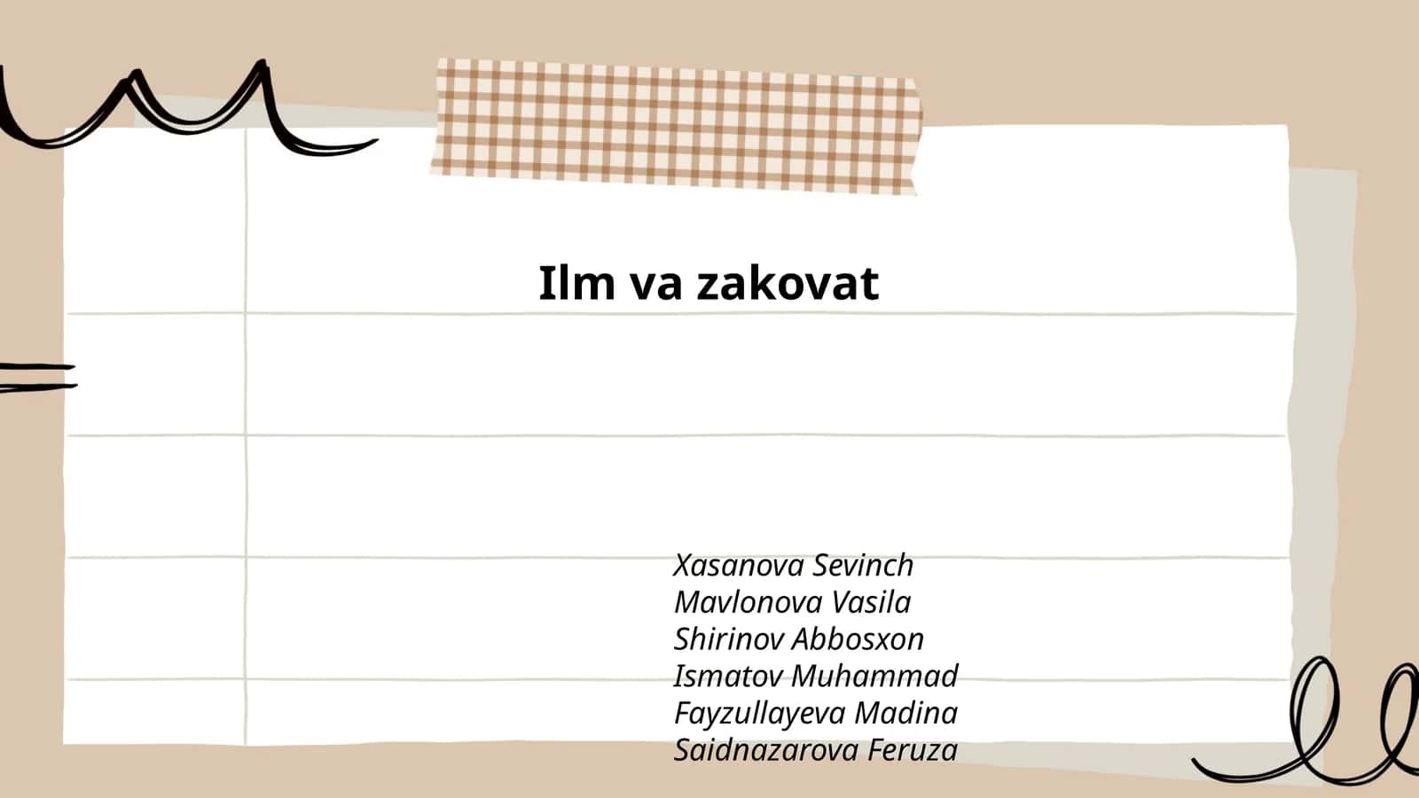 Ilm va zakovat 1