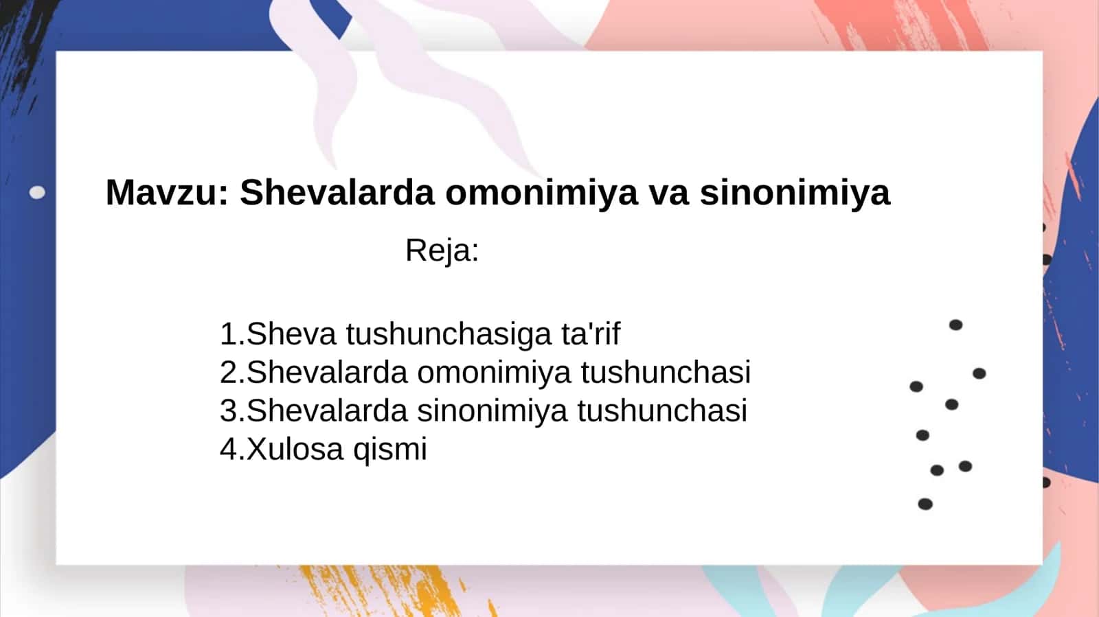 Shevalarda omonimiya va sinonimiya 1