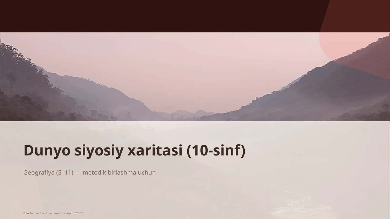 Dunyo siyosiy xaritasi (10-sinf) 1