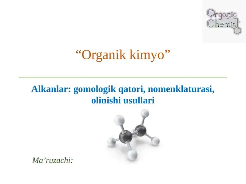 Organik kimyo 1