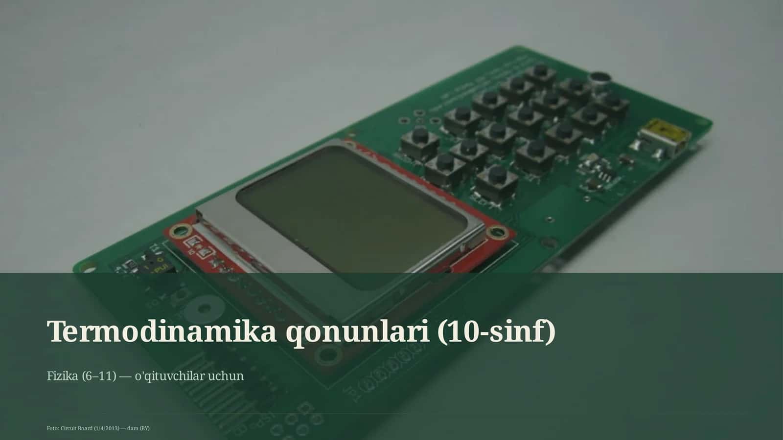 Termodinamika qonunlari (10-sinf) 1