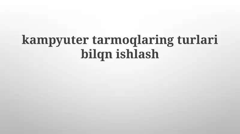 Tarmoq protokollari 1