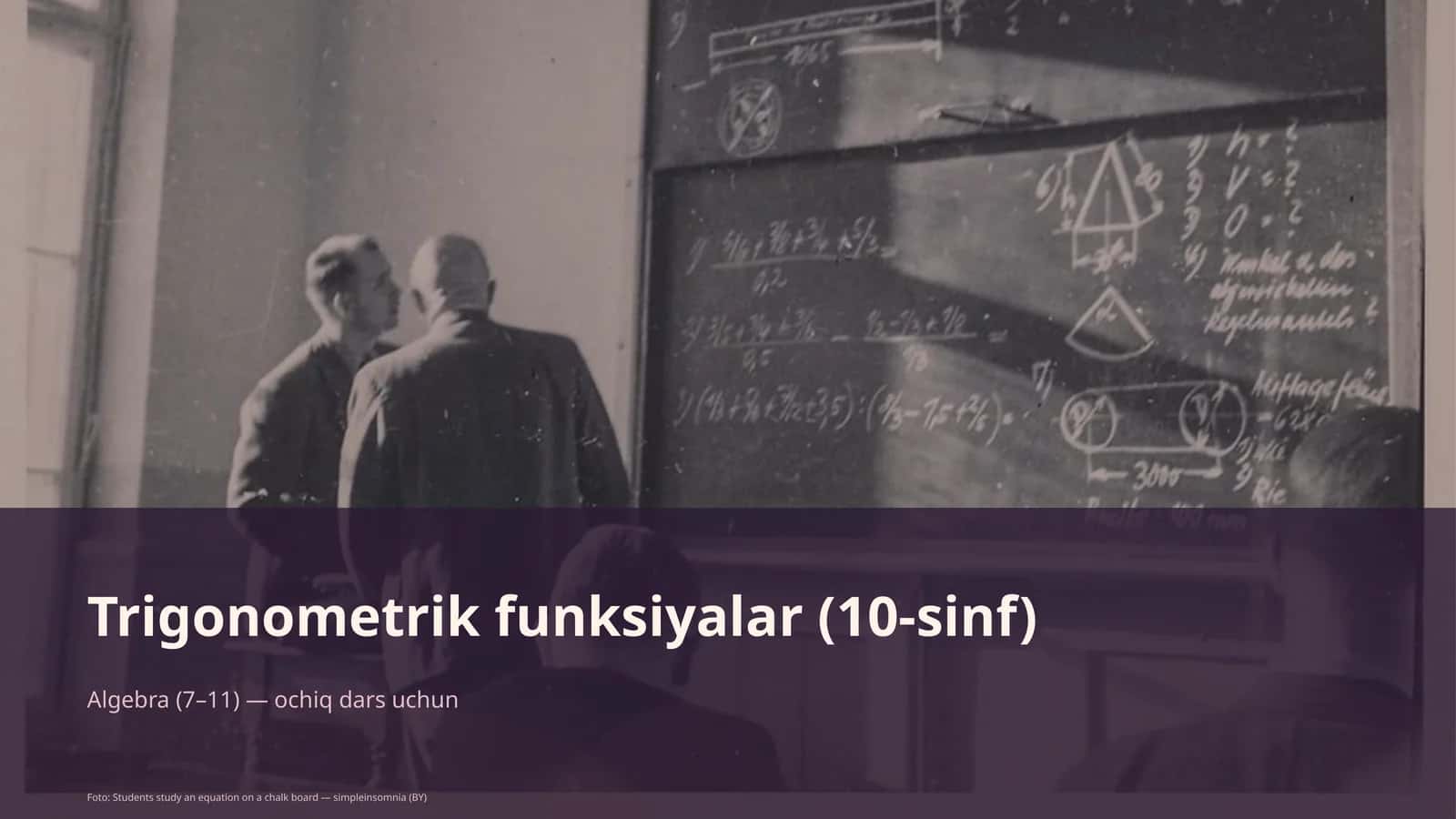 Trigonometrik funksiyalar (10-sinf) 1