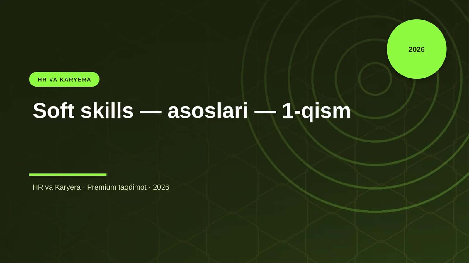 Soft skills — asoslari — 1-qism 1