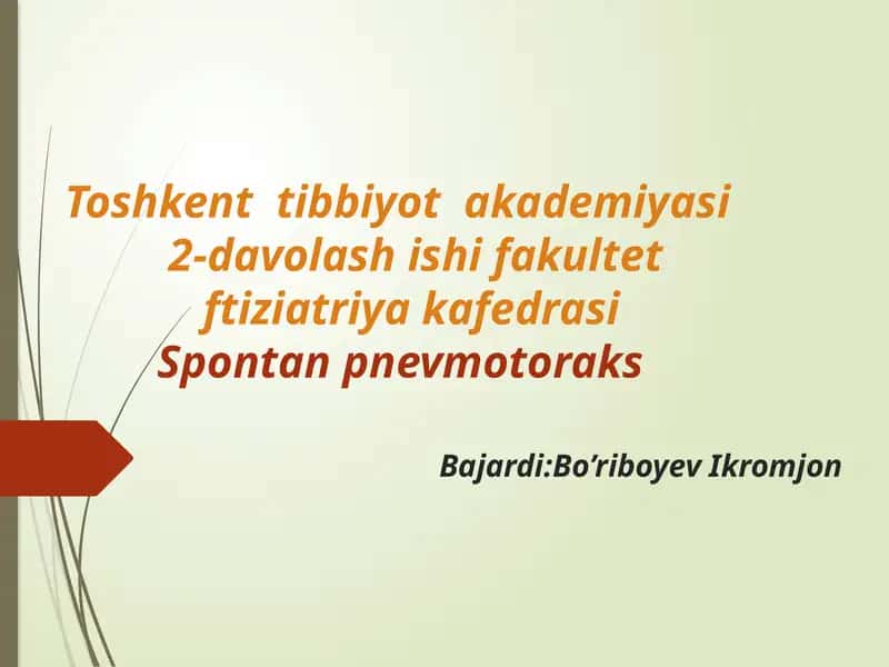 Spontanpnevmatoraks 1