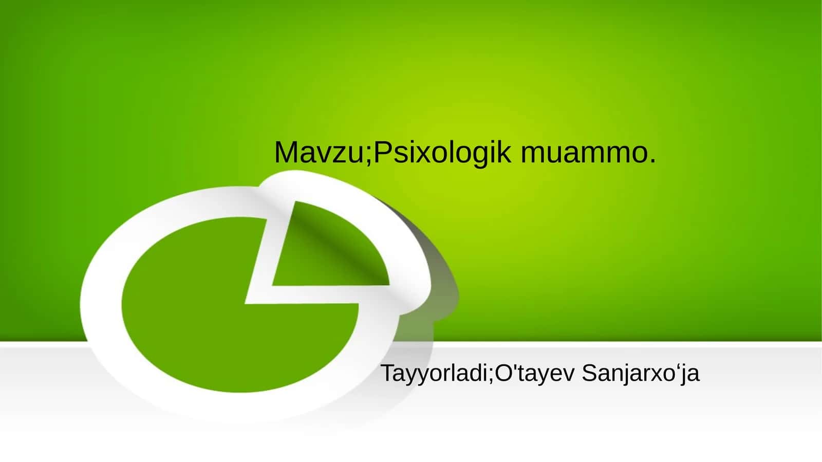 Psixologik muammo 1
