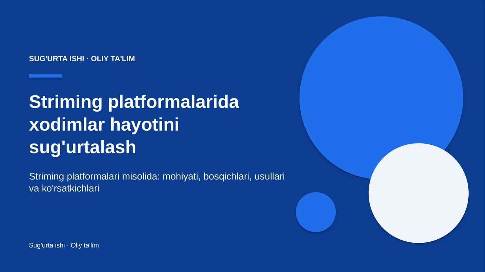 Striming platformalarida xodimlar hayotini sug'urtalash 1