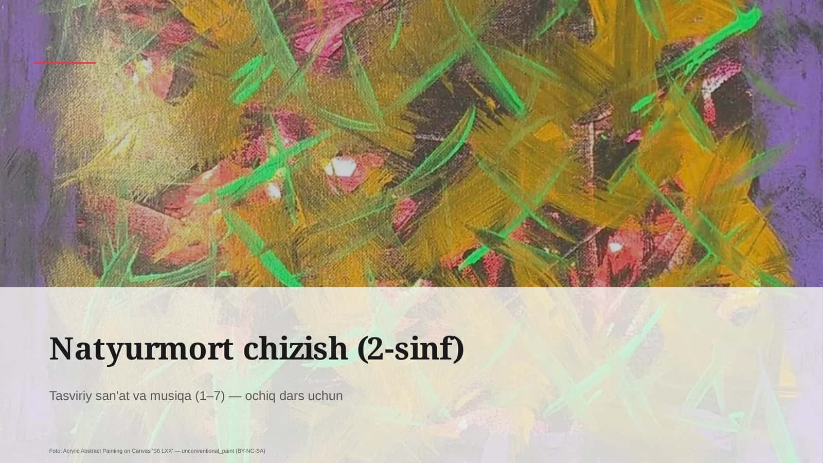 Natyurmort chizish (2-sinf) 1
