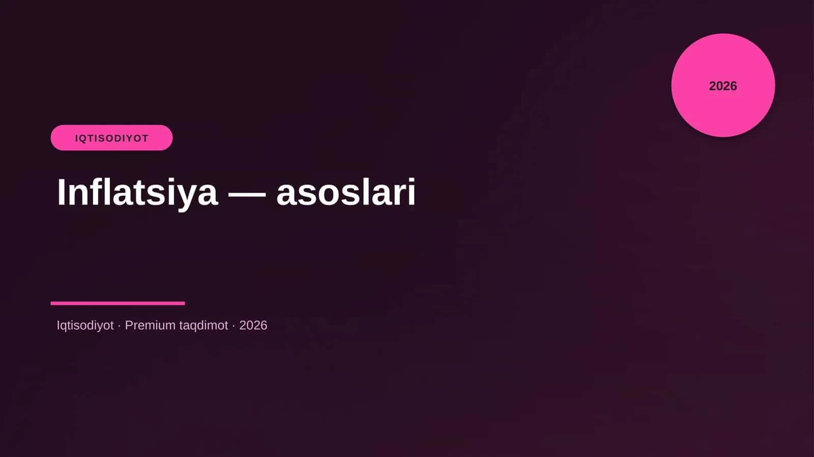 Inflatsiya — asoslari 1