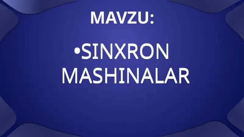 Sinxron mashinalar 1