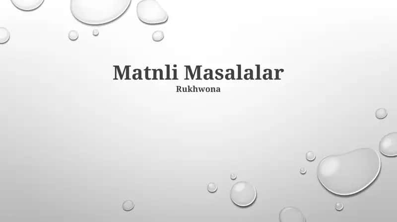 Matnli Masalalar 1