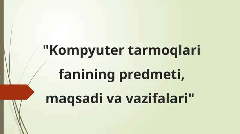 Kompyuter tarmoqlari 1