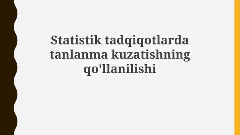 Namuna olish usullari 1