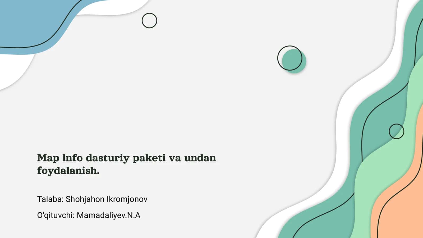 Map Info Dasturiy Paketi 1