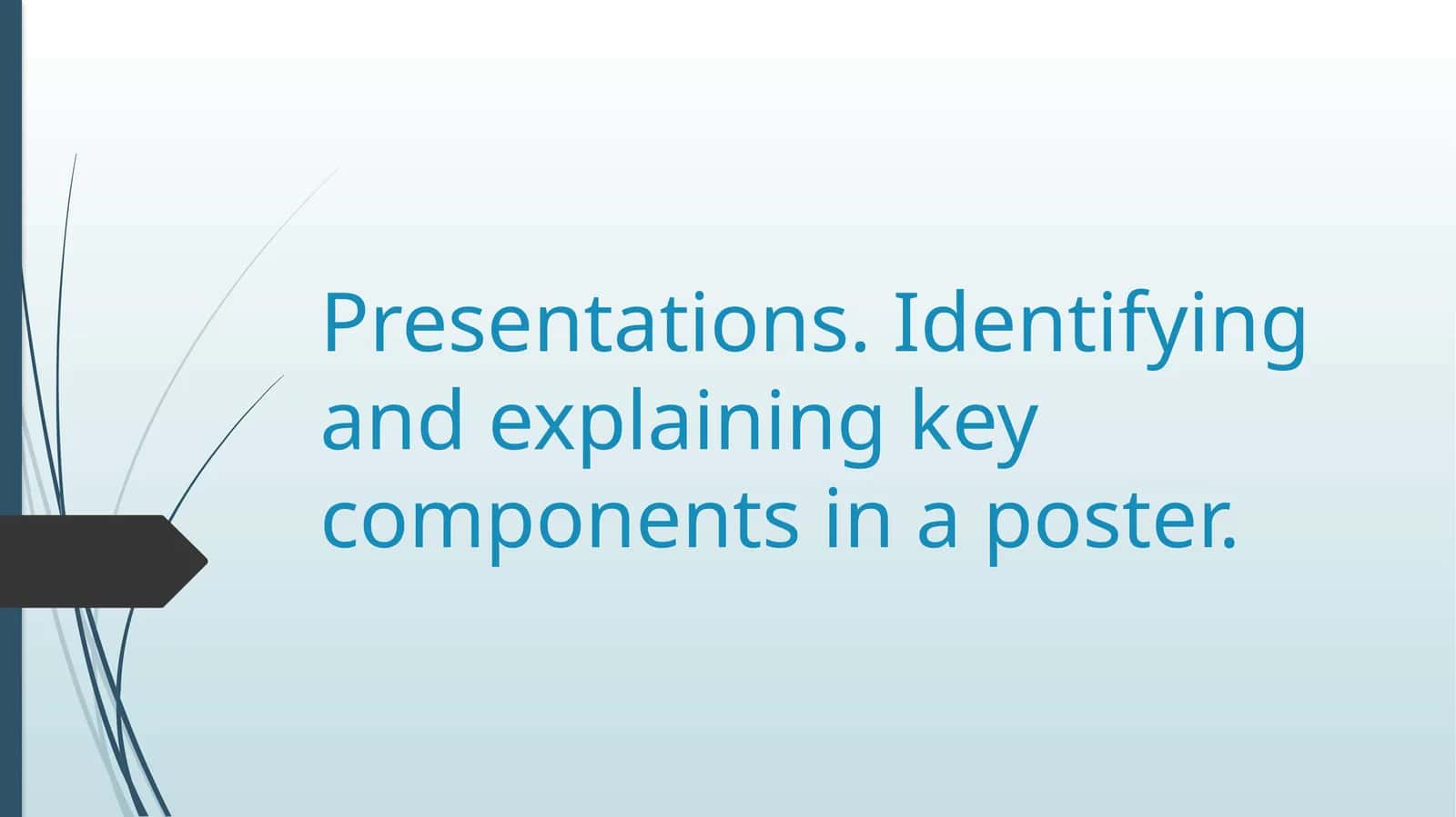 Présentation. Identifying key components of a poster. 1