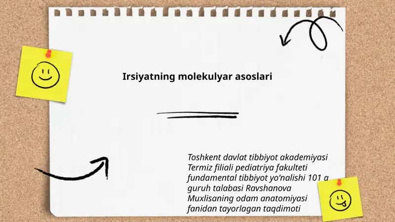 Irsiyatning molekulyar asoslari 1