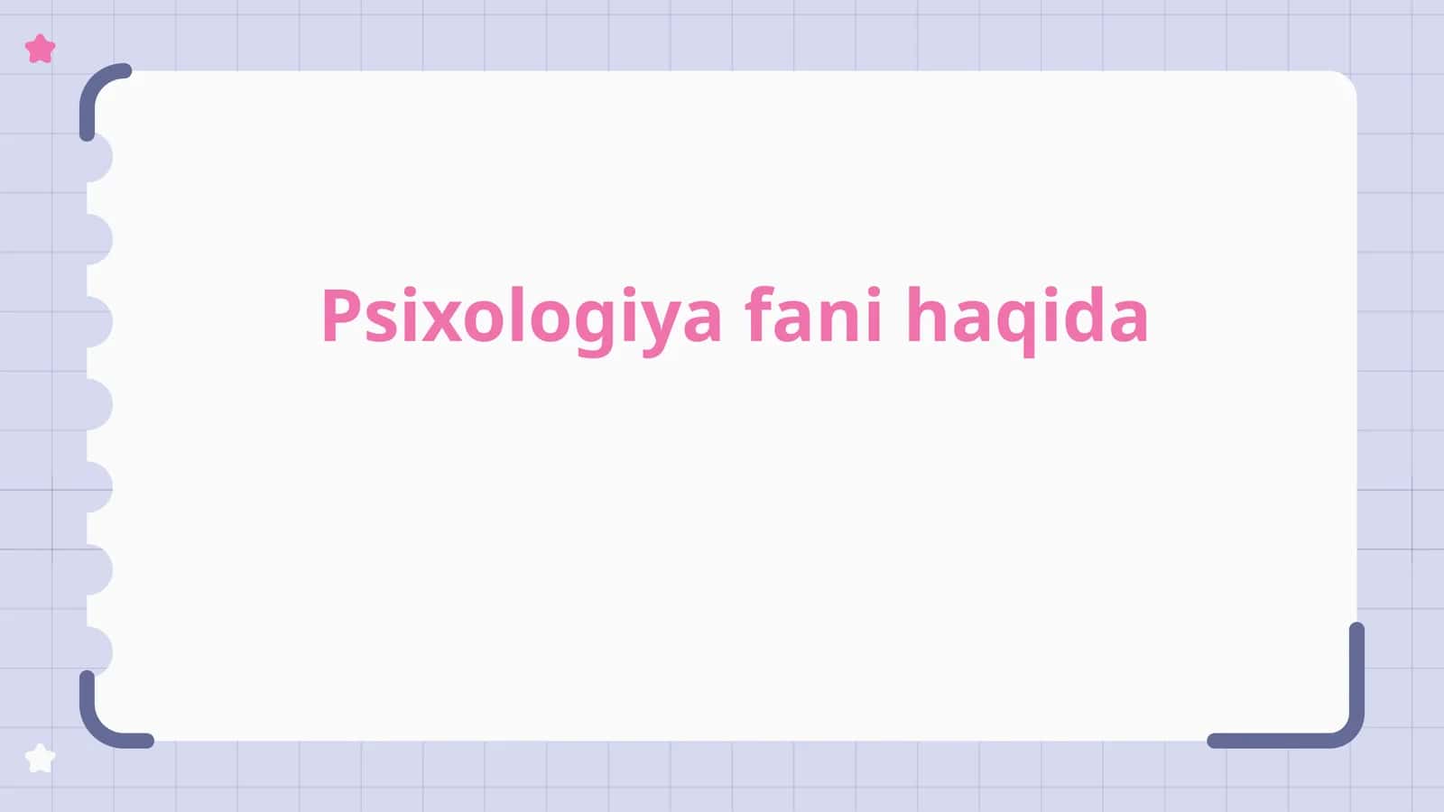 Psixologiya faniga kirish 1