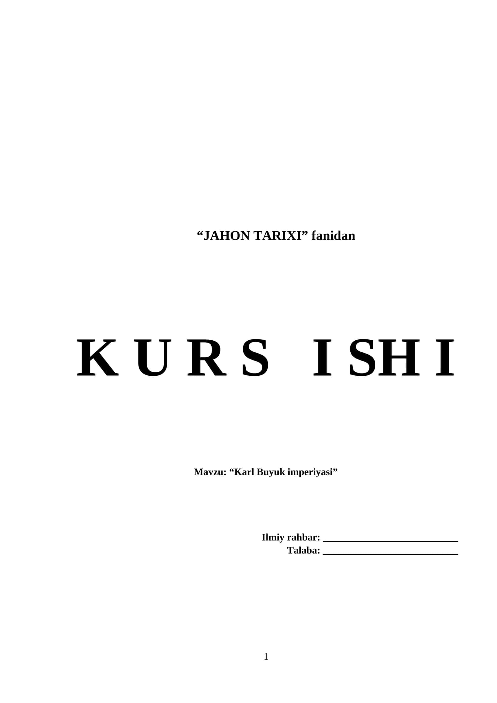 Karl Buyuk imperiyasi 1