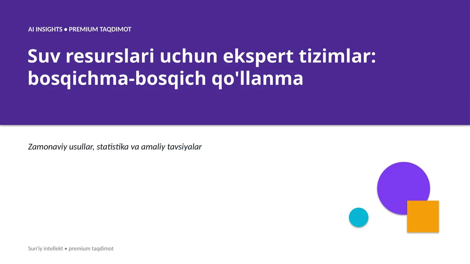 AI INSIGHTS • PREMIUM TAQDIMOT 1