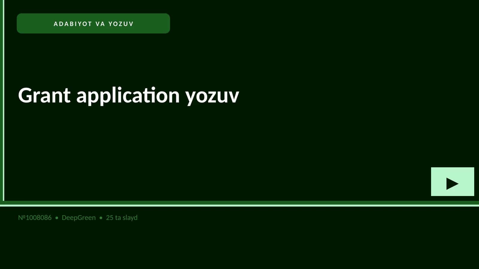 ADABIYOT VA YOZUV 1
