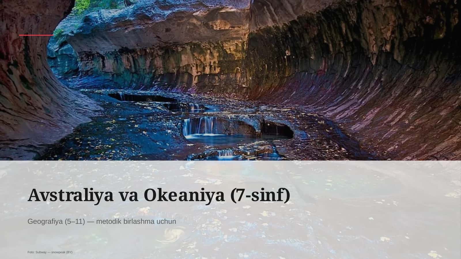 Avstraliya va Okeaniya (7-sinf) 1