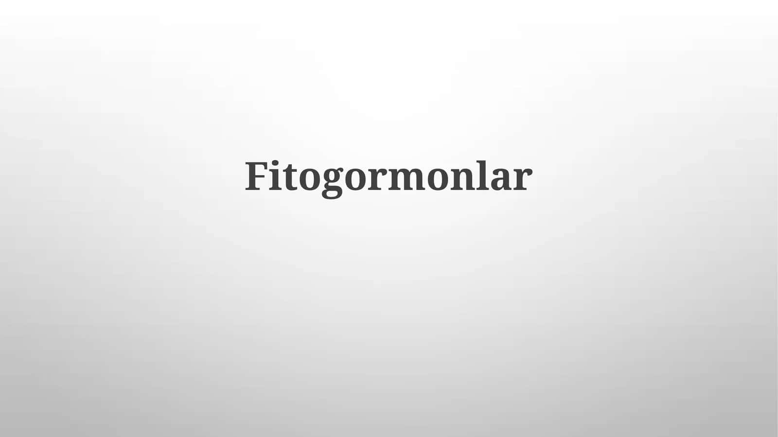 Fitogormonlar 1