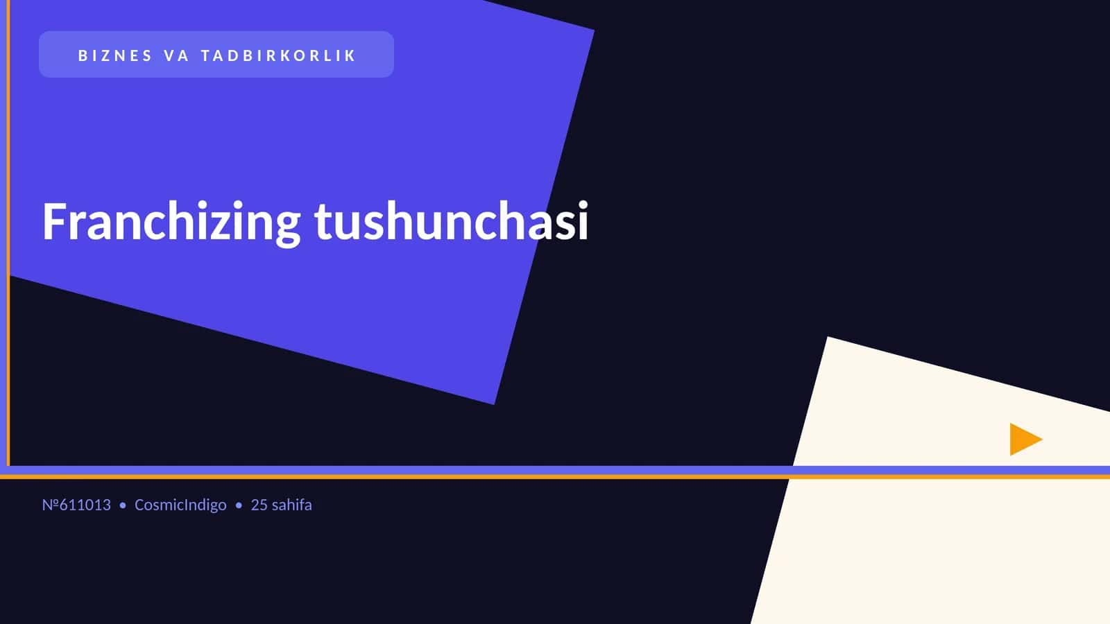 Franchizing tushunchasi 1