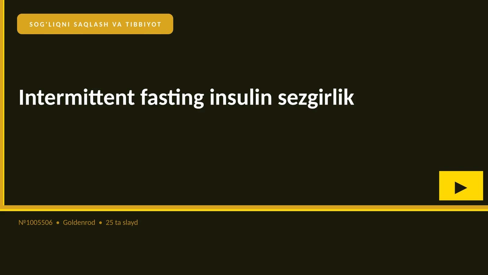 Intermittent fasting insulin sezgirlik 1