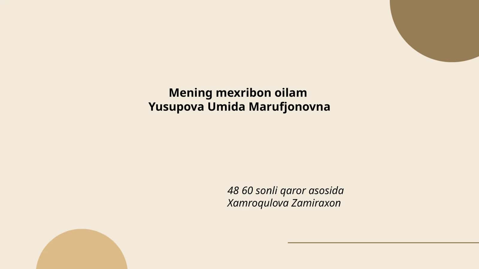 Mening Mexribon Oilam 1