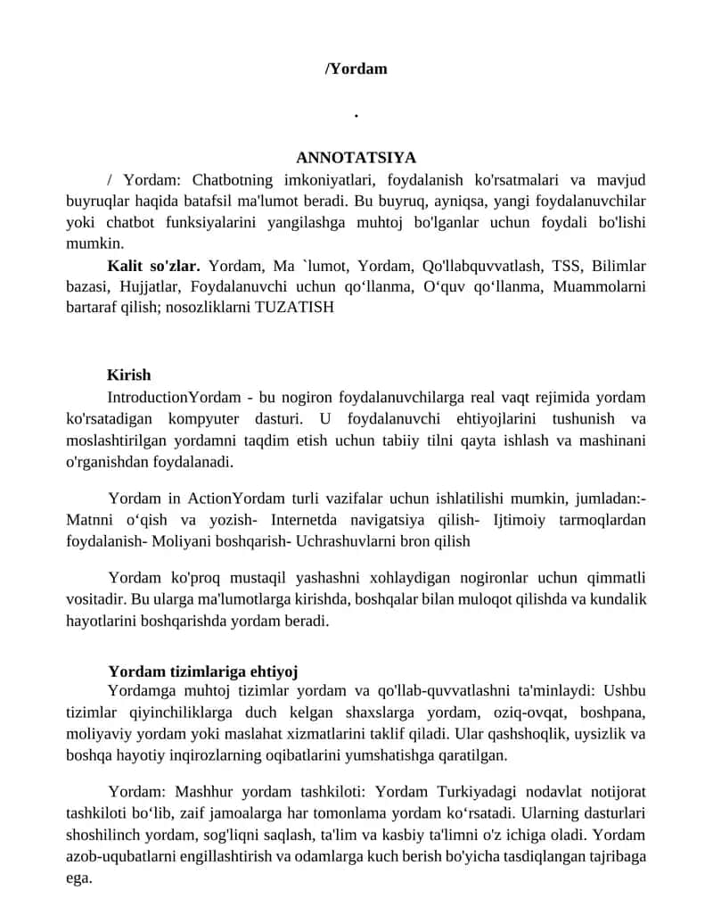 Yordam 1