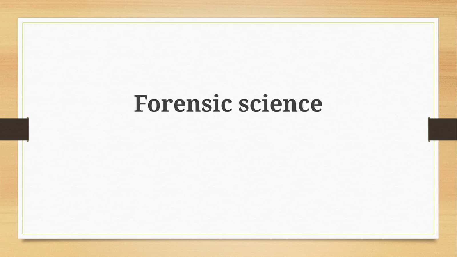 Forensic science 1