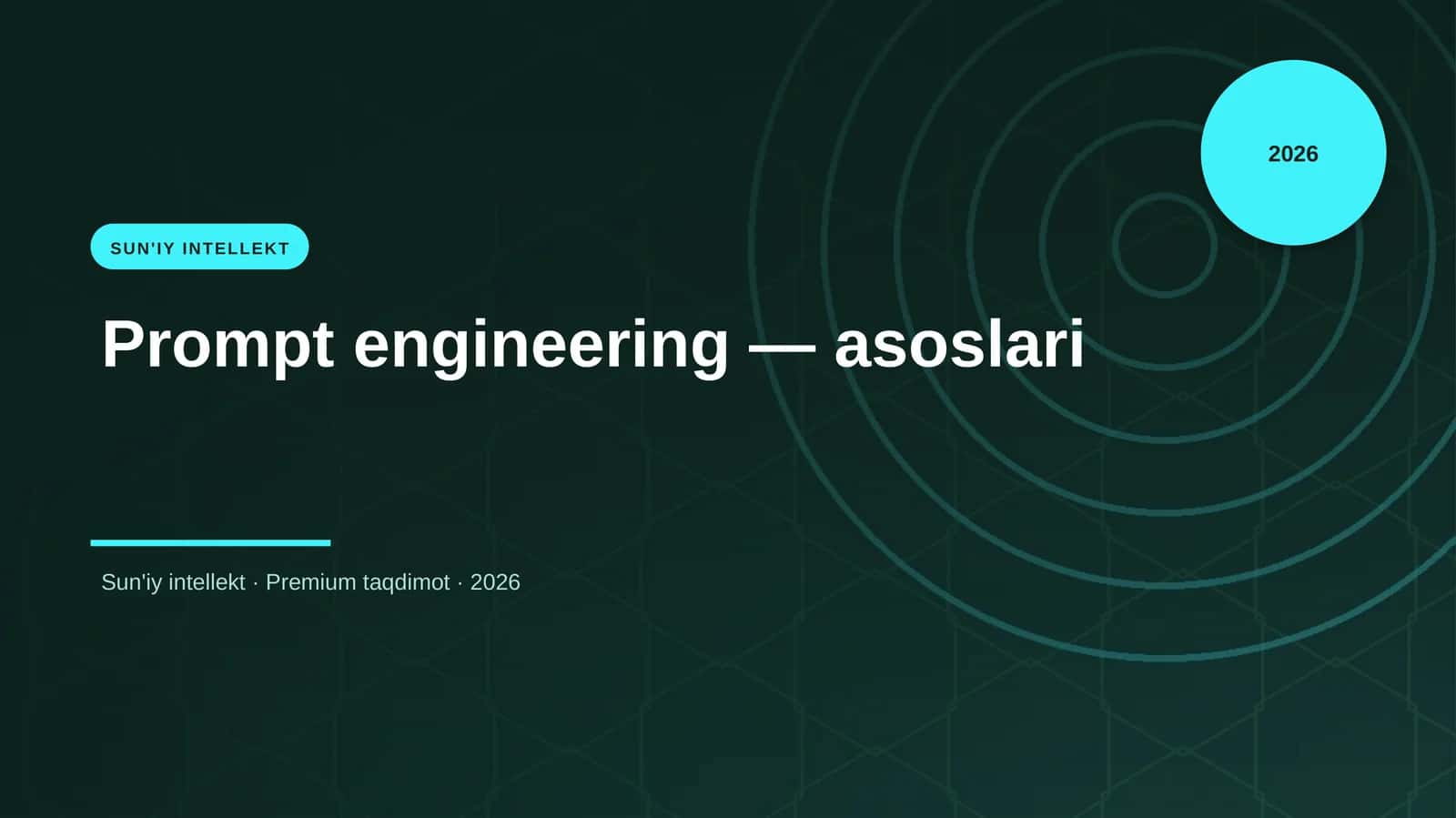 Prompt engineering — asoslari 1