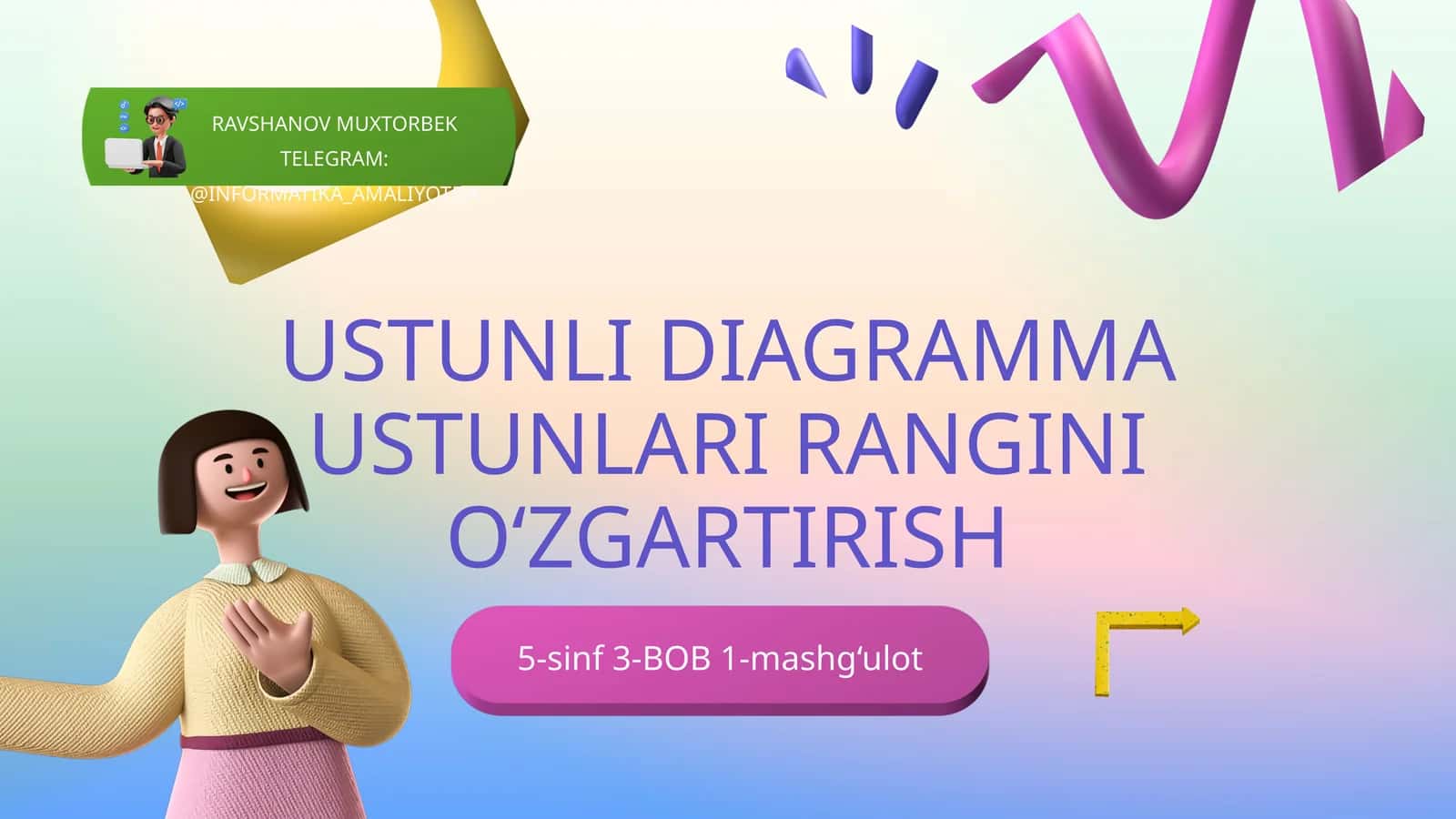 USTUNLI DIAGRAMMA USTUNLARI RANGINI OʻZGARTIRISH 1
