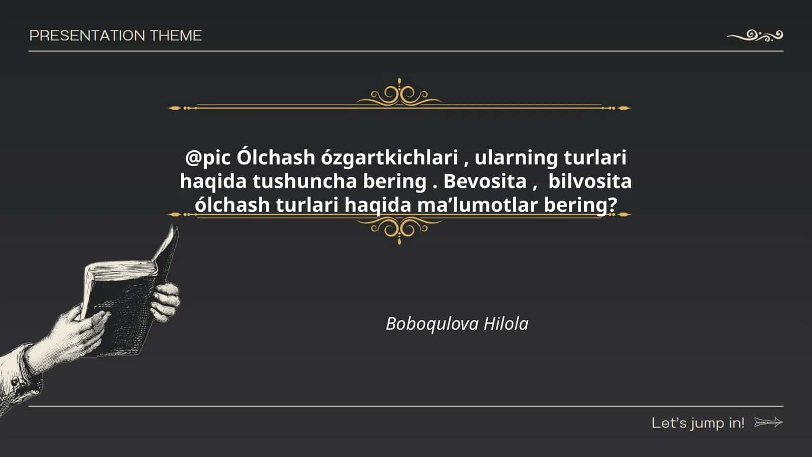To'g'ridan-to'g'ri o'lchash turlari 1