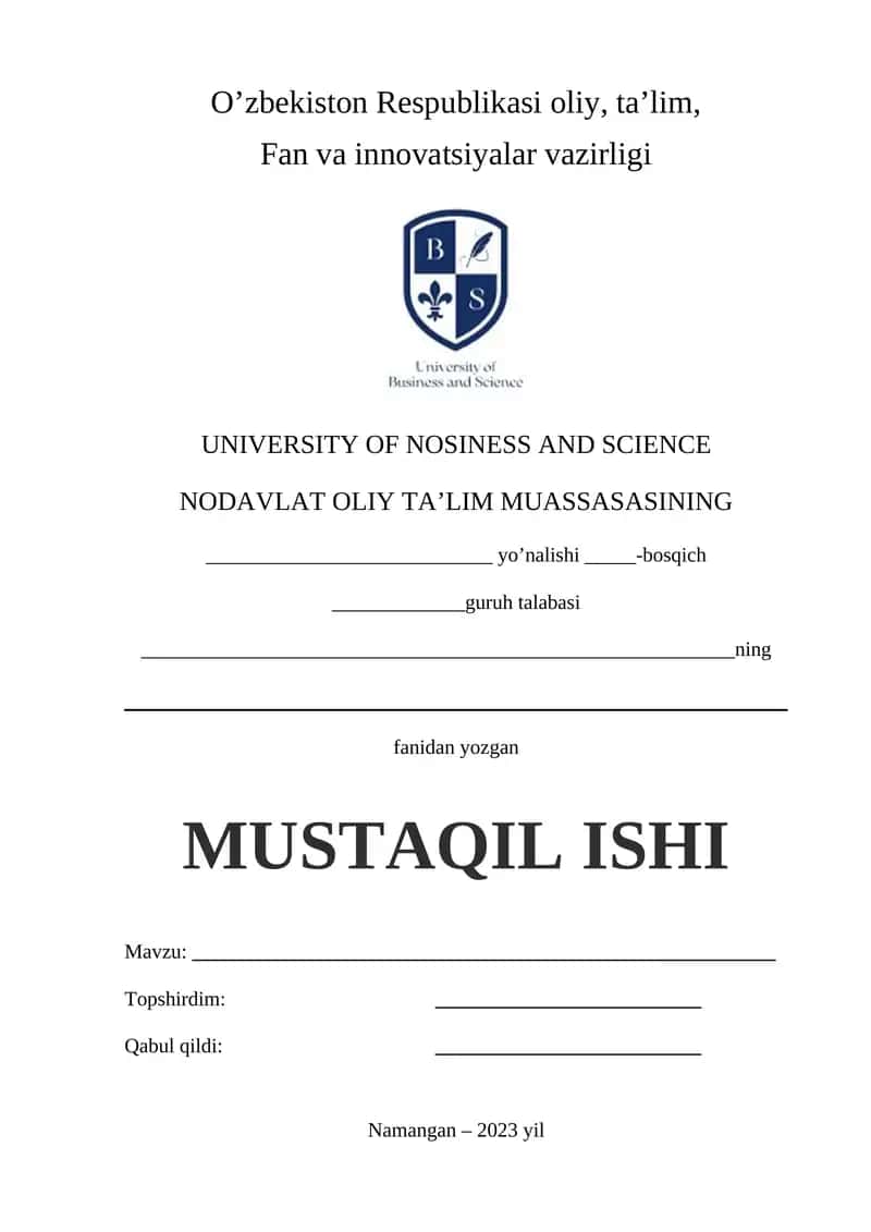 MUSTAQIL ISHI 1