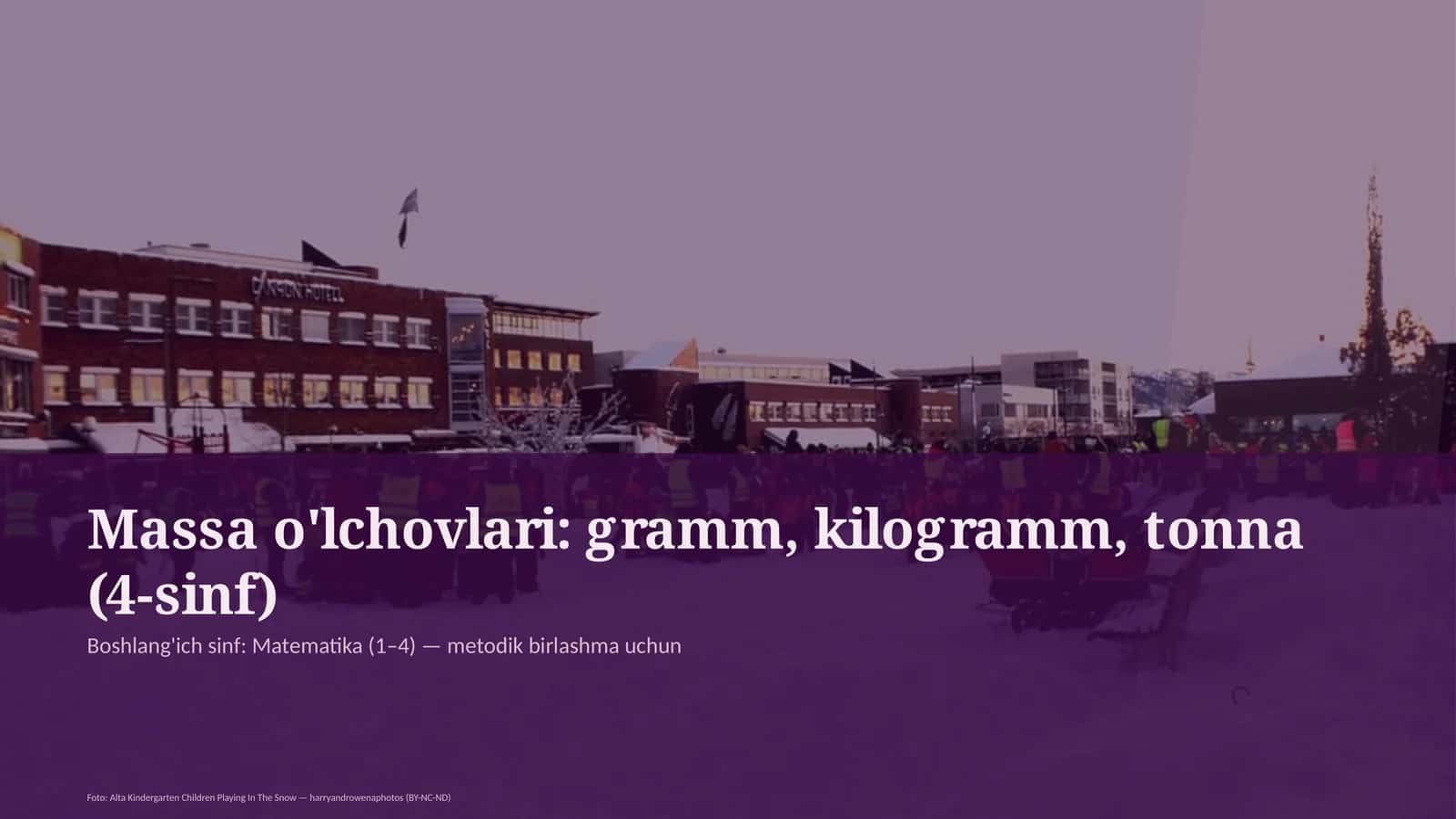 Massa o'lchovlari (4-sinf) 1