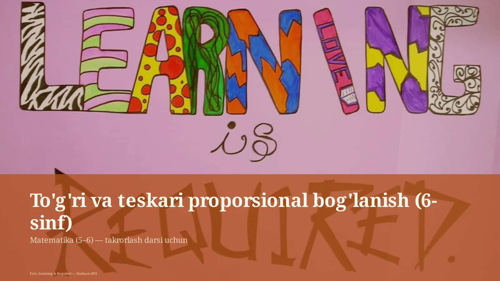 To'g'ri va teskari proporsional bog'lanish (6-sinf) 1
