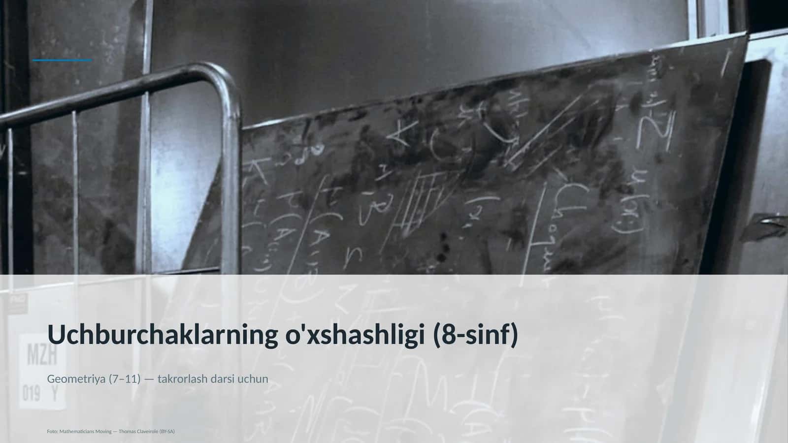 Uchburchaklarning o'xshashligi (8-sinf) 1
