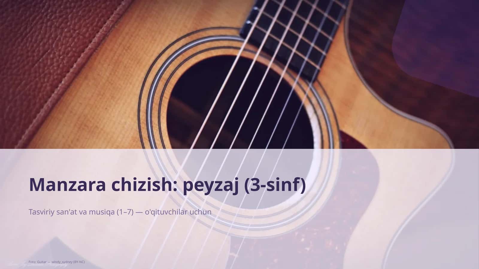 Manzara chizish: peyzaj (3-sinf) 1