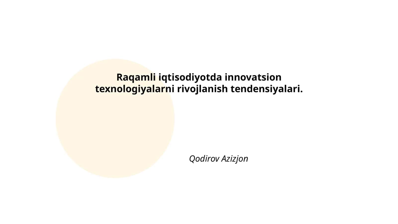 Sun'iy intellekt va mashinaviy o'qitish 1