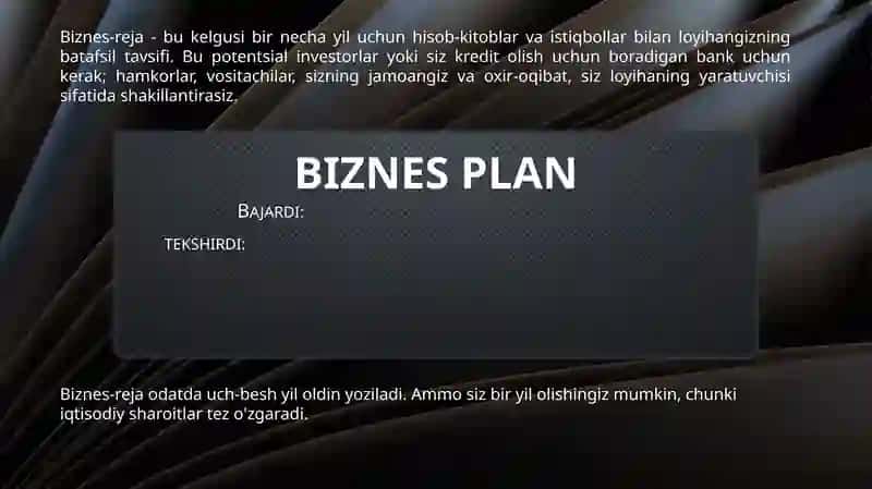 Biznes Plan