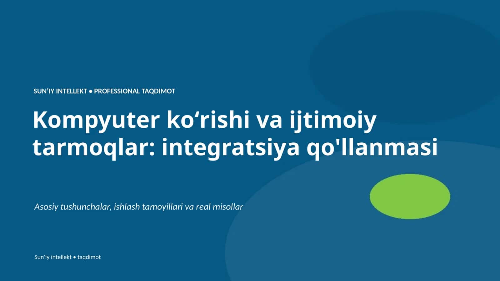 SUN’IY INTELLEKT • PROFESSIONAL TAQDIMOT 1
