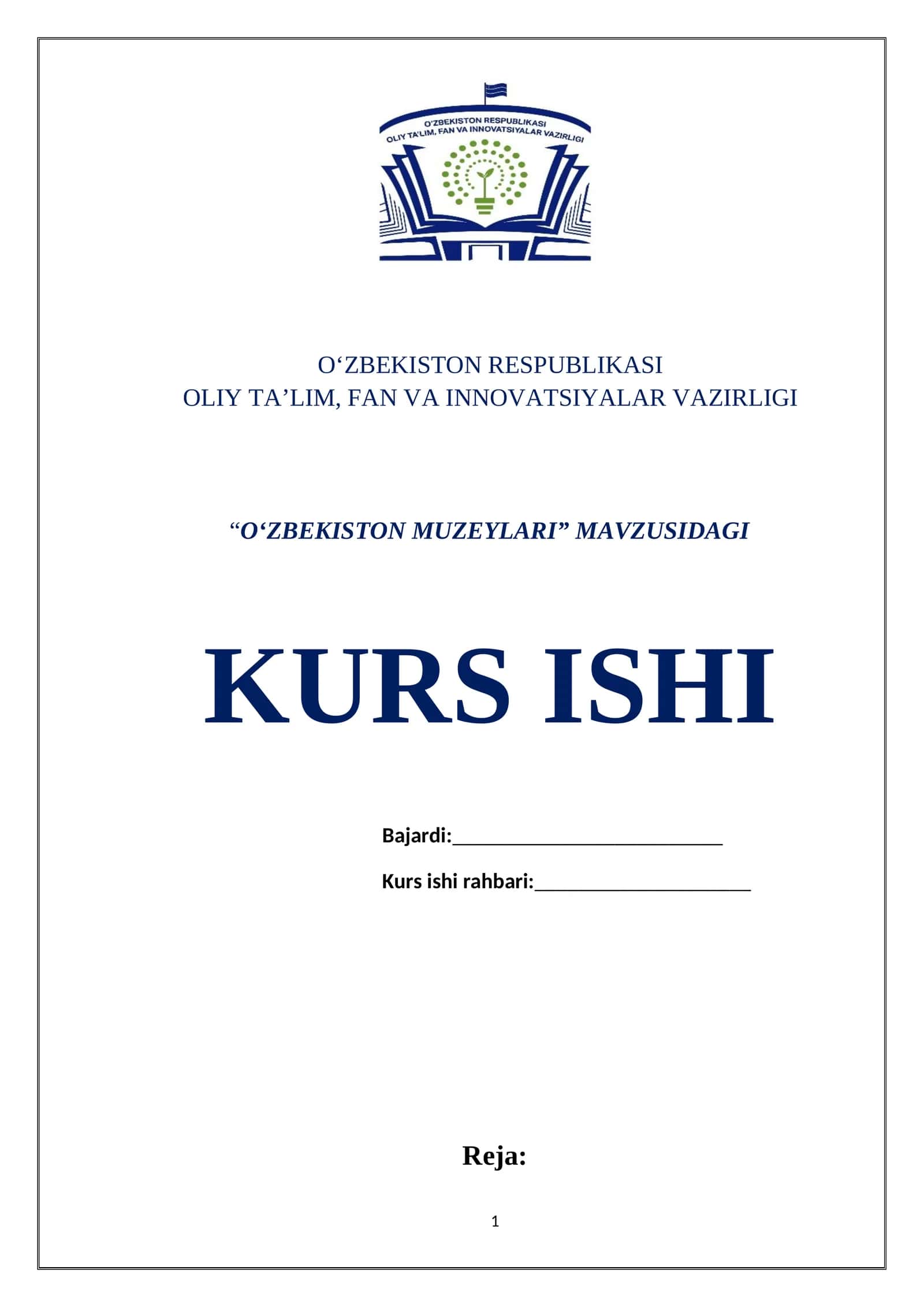 O‘ZBEKISTON MUZEYLARI 1