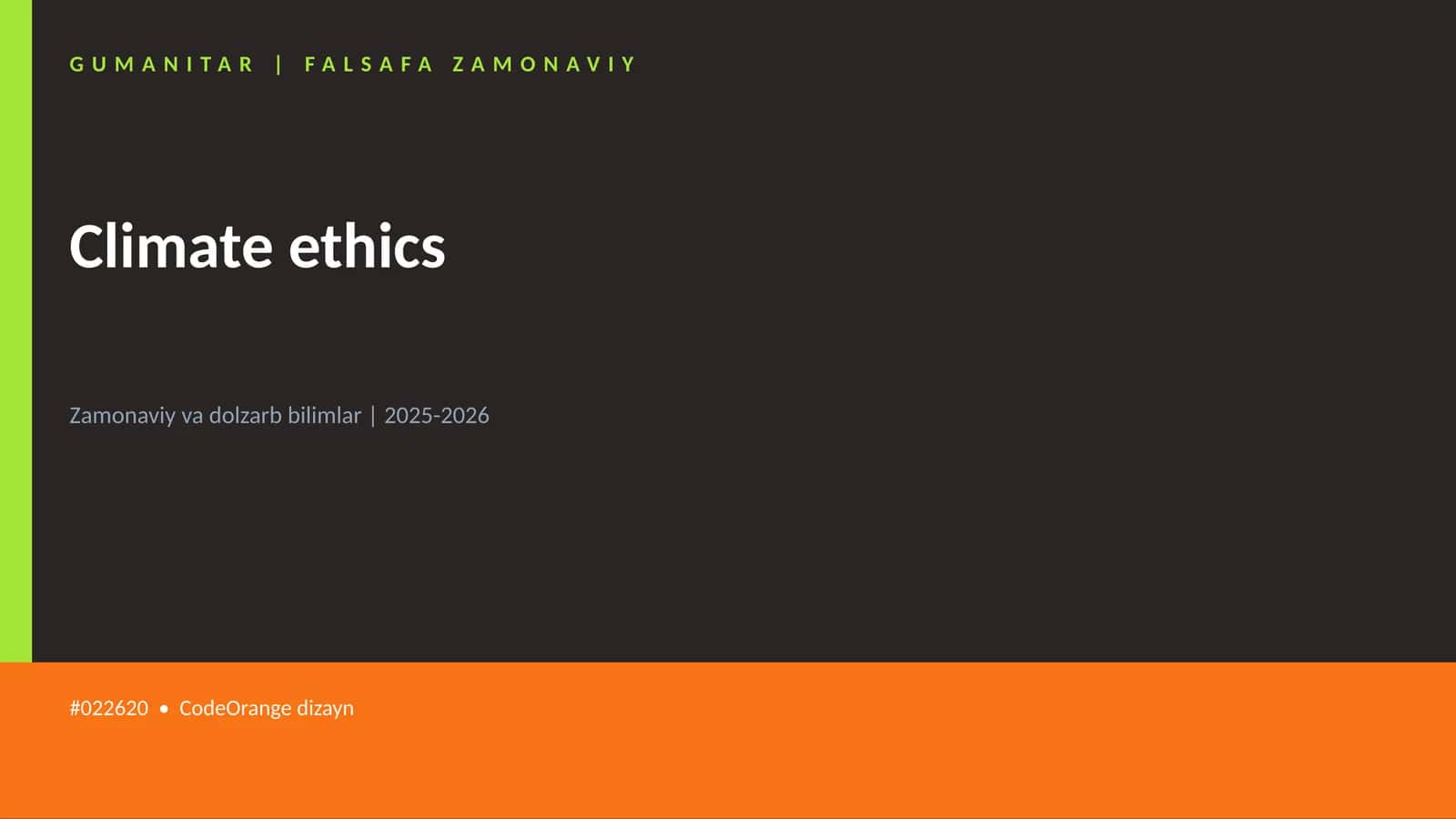 Climate ethics 1