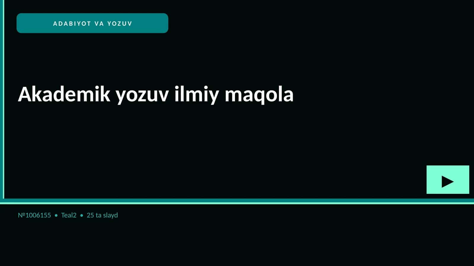 ADABIYOT VA YOZUV 1