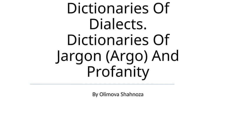 Onomastic Dictionaries 1