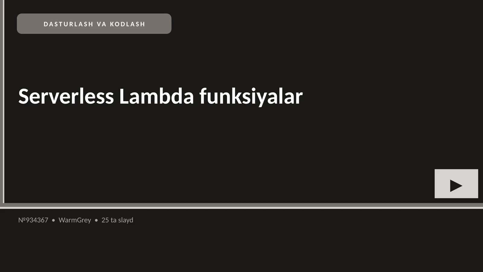 Serverless Lambda funksiyalar 1