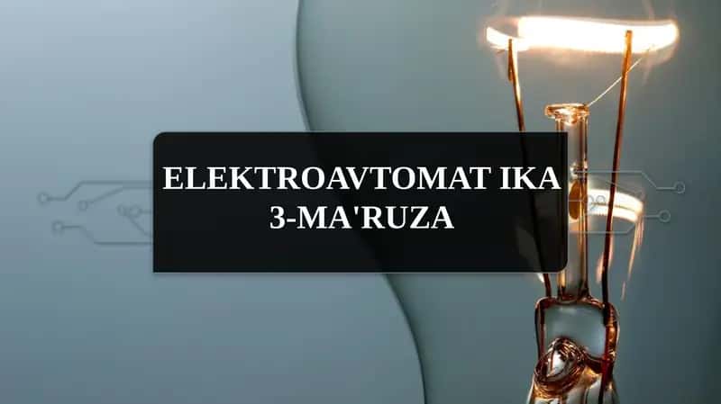 ELEKTROAVTOMATIKA 1